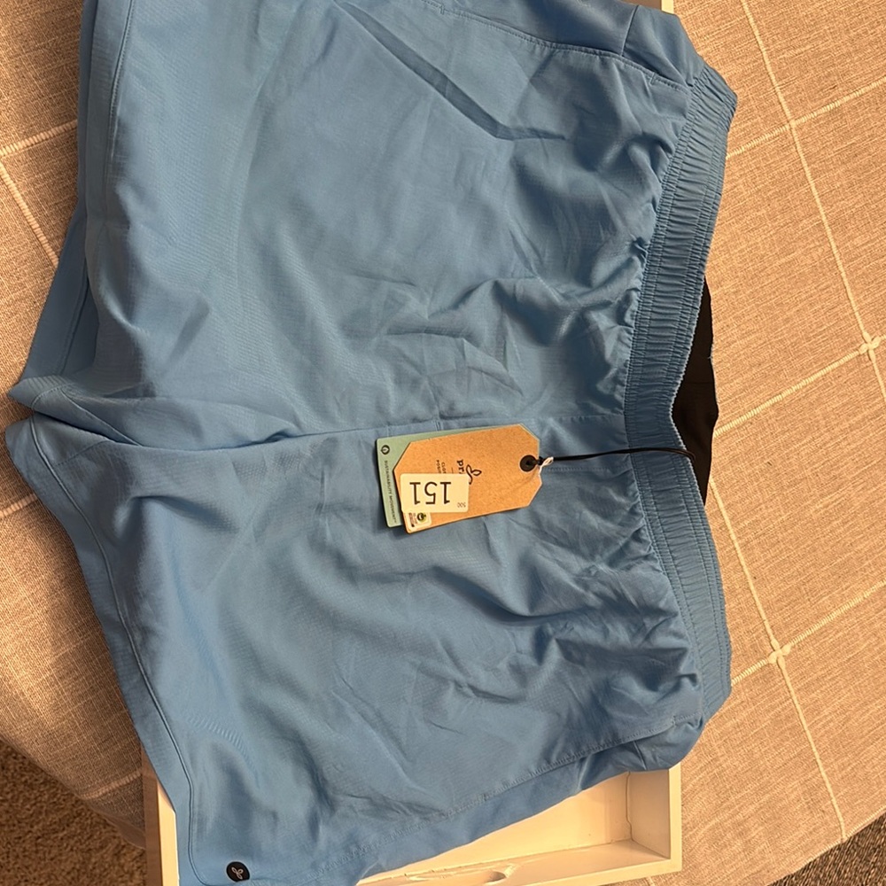 Prana Blue Athletic Shorts Lightweight and Quick-Drying